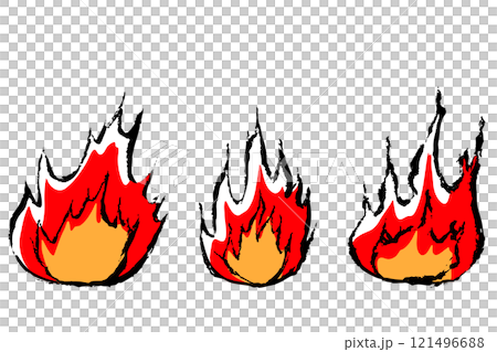 筆觸手繪火焰插畫集 121496688