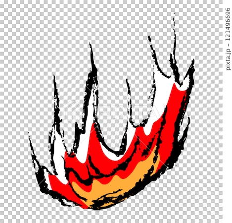 用畫筆描邊手繪火焰圖 121496696