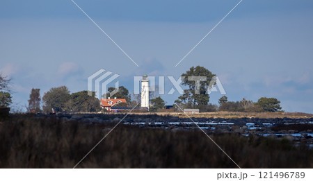 Segerstad lighthouse at the Baltic sea on southeastern Oland, Sweden. Segerstad lighthouse at the Baltic sea on southeastern Oland, Sweden. 121496789
