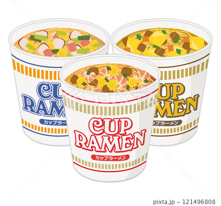 食べ物_カップラーメン_3種 121496808