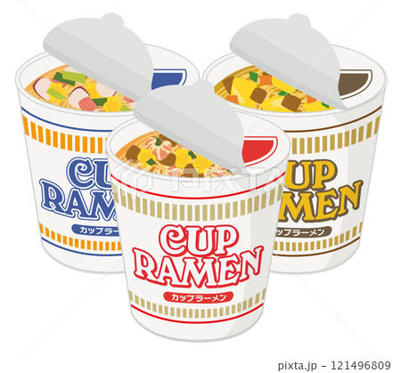 食べ物_カップラーメン_3種 121496809