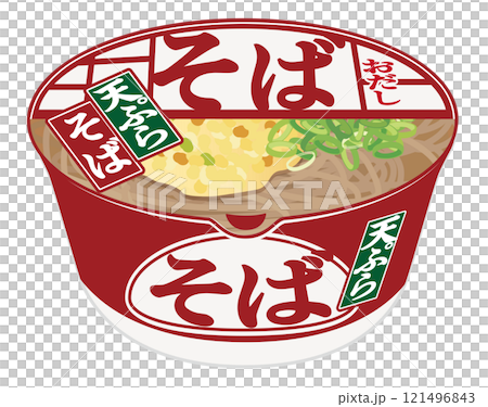 Cup noodles_Tempura soba_Lid Cup noodles_Tempura soba_Lid 121496843