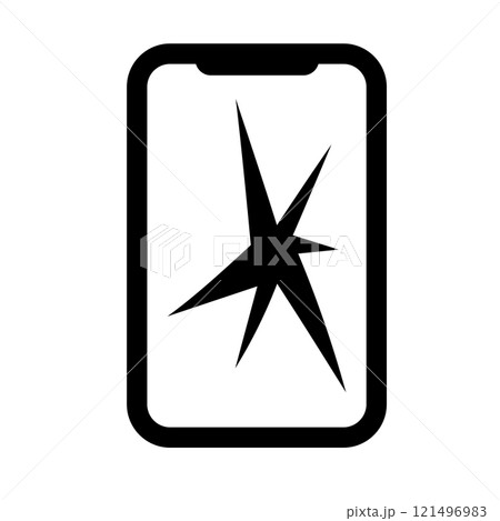 携帯電話スマートフォンの故障のアイコン 121496983