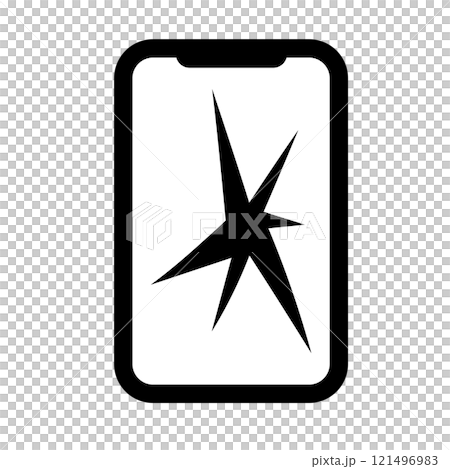 携帯電話スマートフォンの故障のアイコン 121496983