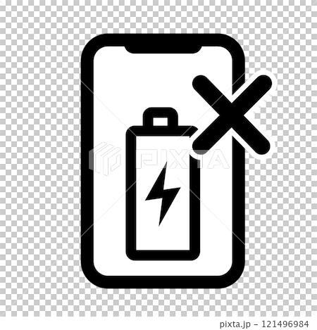 携帯電話スマートフォンの故障のアイコン 121496984