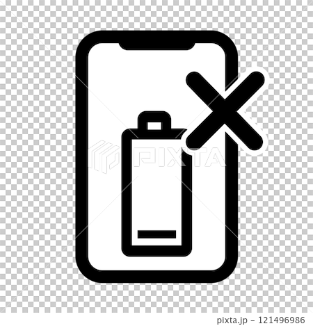 携帯電話スマートフォンの故障のアイコン 121496986