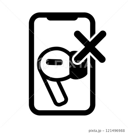 携帯電話スマートフォンの故障のアイコン 121496988