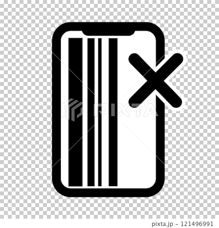 携帯電話スマートフォンの故障のアイコン 121496991