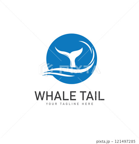 Whale tail icon vector illustration Whale tail icon vector illustration 121497285