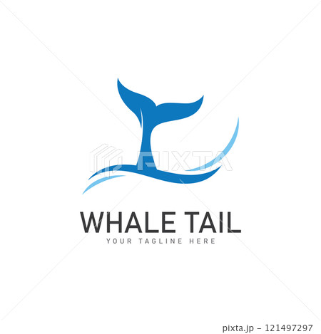 Whale tail icon vector illustration 121497297