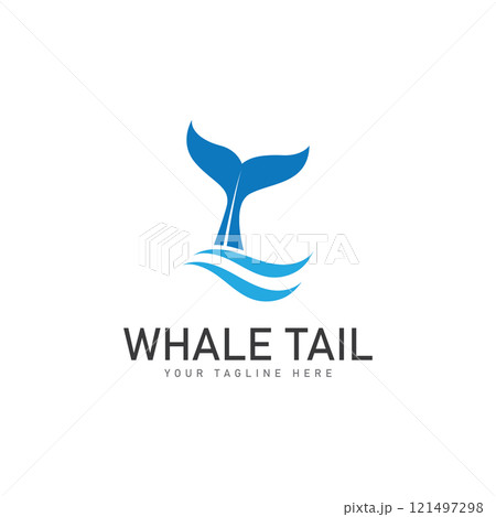 Whale tail icon vector illustration 121497298
