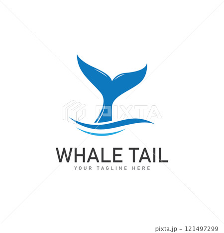 Whale tail icon vector illustration Whale tail icon vector illustration 121497299