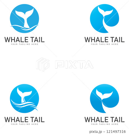 Whale tail icon vector illustration 121497316