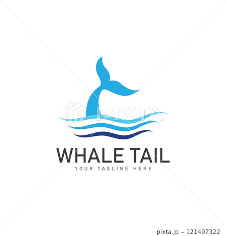 Whale tail icon vector illustration 121497322