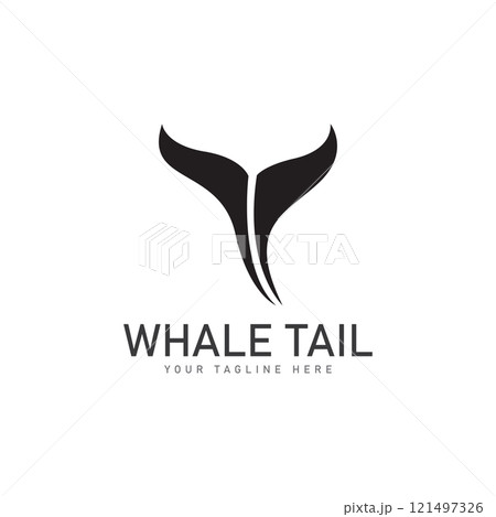 Whale tail icon vector illustration 121497326
