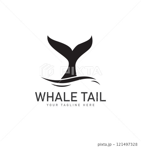 Whale tail icon vector illustration 121497328