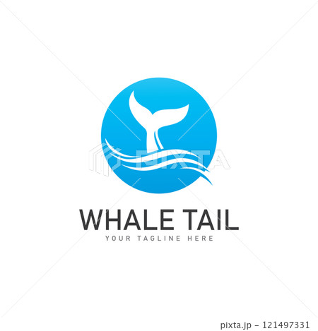 Whale tail icon vector illustration 121497331