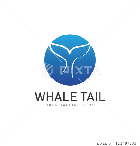 Whale tail icon vector illustration 121497333
