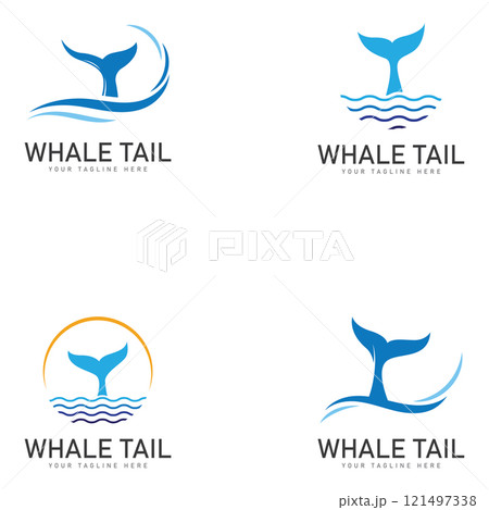 Whale tail icon vector illustration 121497338