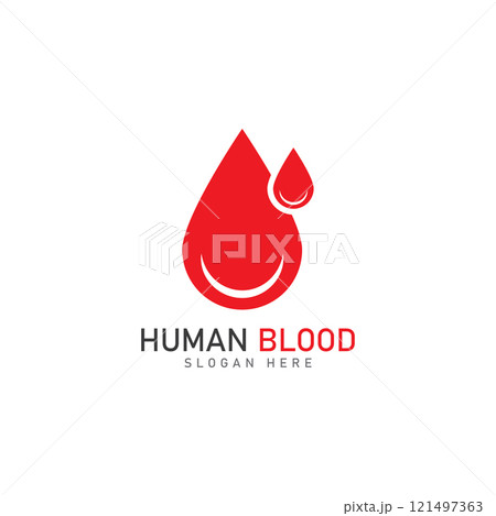 human blood logo template vector icon illustration design human blood logo template vector icon illustration design 121497363