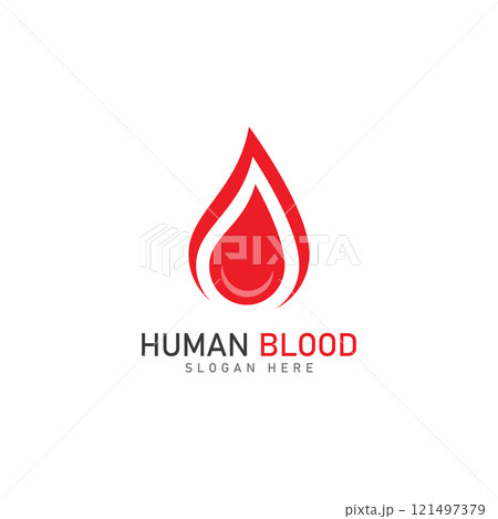 human blood logo template vector icon illustration design 121497379