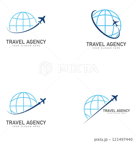 travel agency logo design template vector 121497440