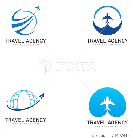 travel agency logo design template vector 121497442
