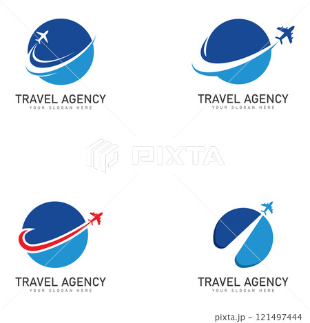 travel agency logo design template vector 121497444