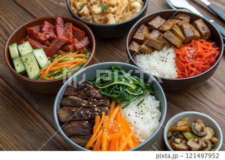Korean BBQ Bowls 121497952