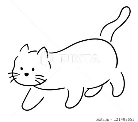 Hand drawn cute cat, kitty doodle, kitty doodle style Hand drawn cute cat, kitty doodle, kitty doodle style 121498653