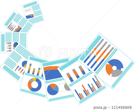プレゼン資料のイラスト 121498809