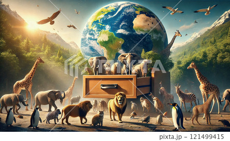 「引き出しの世界」でさまざまの事象を見てみよう！地球の宝箱 121499415