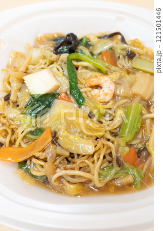 美味しいコンビニ食品の五目あんかけ焼きそば 121501446