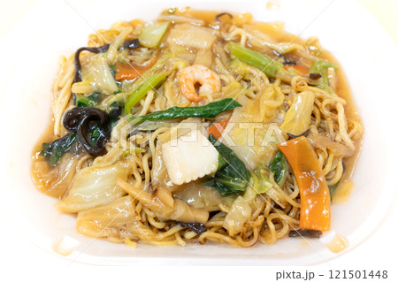 美味しいコンビニ食品の五目あんかけ焼きそば 美味しいコンビニ食品の五目あんかけ焼きそば 121501448