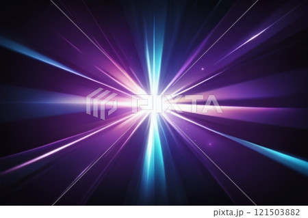 Colourful glare on a dark background. 121503882