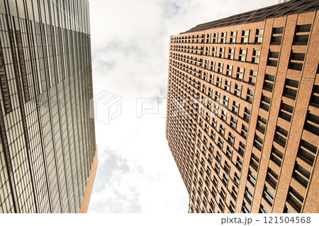 facades of modern buildings in the center of Berlin 121504568