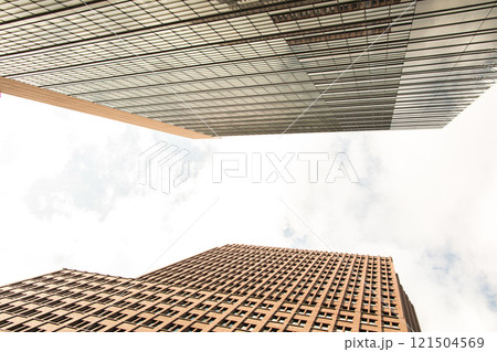 facades of modern buildings in the center of Berlin 121504569