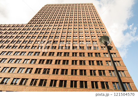 facades of modern buildings in the center of Berlin 121504570