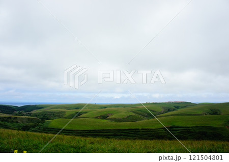 北海道稚内市の宗谷丘陵の風景 北海道稚内市の宗谷丘陵の風景 121504801
