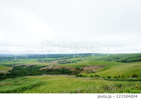 北海道稚内市の宗谷丘陵の風景 121504804