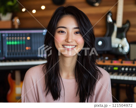 若い女性のサウンドデザイナー_1 若い女性のサウンドデザイナー_1 121504972