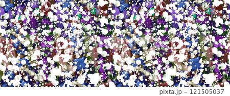 Seamless pattern with abstract creative blots and splashes painted with gouache 121505037