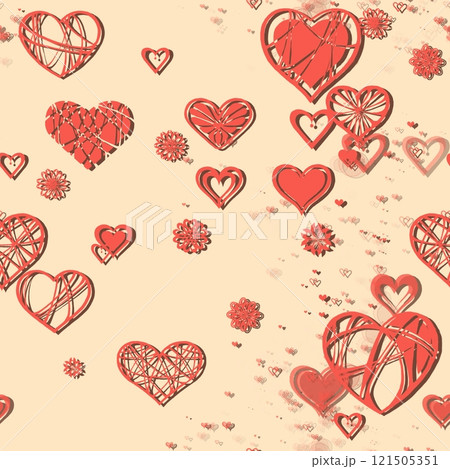 Seamless pattern with hearts . A repeating texture  for decorating Valentine's day. 121505351