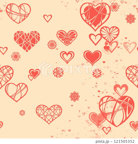 Seamless pattern with hearts . A repeating texture  for decorating Valentine's day. 121505352