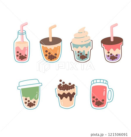 Milk Tea Bobba Cafe Beverage 121506091