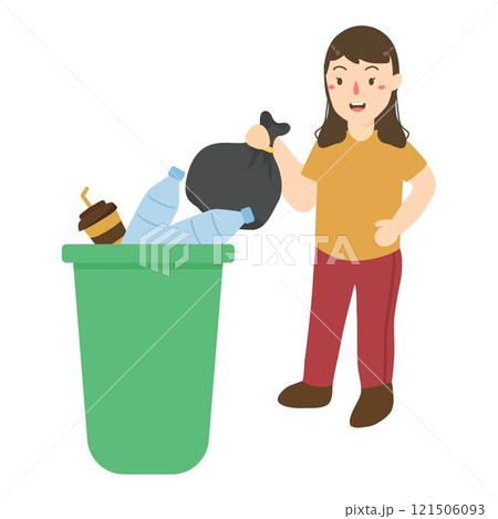 People placing reusable waste into dumpster People placing reusable waste into dumpster 121506093