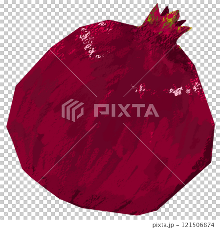 Hand drawn unbroken pomegranate 121506874