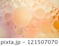 Beige and Orange Abstract Background with Floating Oil Bubbles 121507070