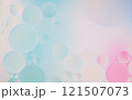 Dreamy abstract background featuring floating pastel bubbles in shades 121507073