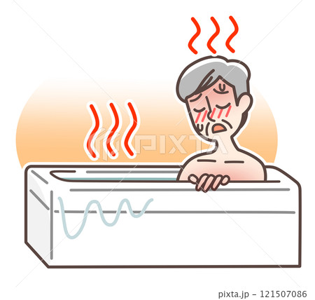 お風呂での事故注意のイラスト お風呂での事故注意のイラスト 121507086